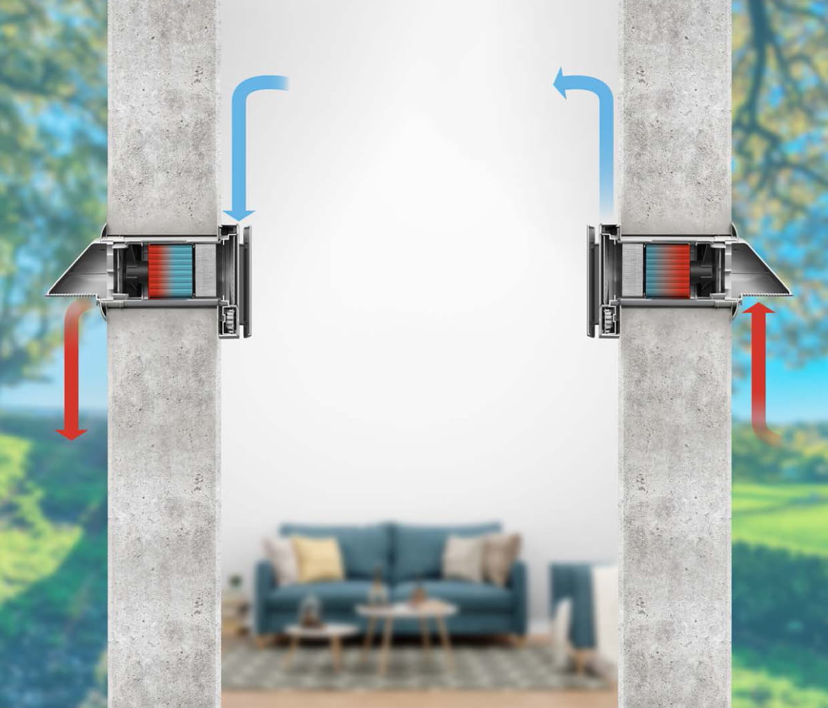 Zomer voordelen decentrale WTW unit ventilatie